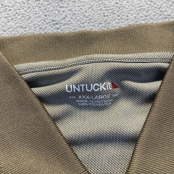 UNTUCKit Polo Shirt Mens Size XXXLarge Short Sleeve Gray Pocket Golf Tennis - Picture 3 of 12